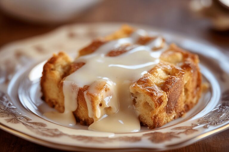 Bread Pudding with Vanilla Sauce Recipe