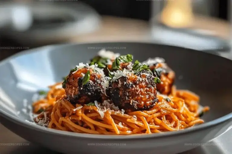 High Protein Spaghetti and Italian Chicken Meatballs Recipe