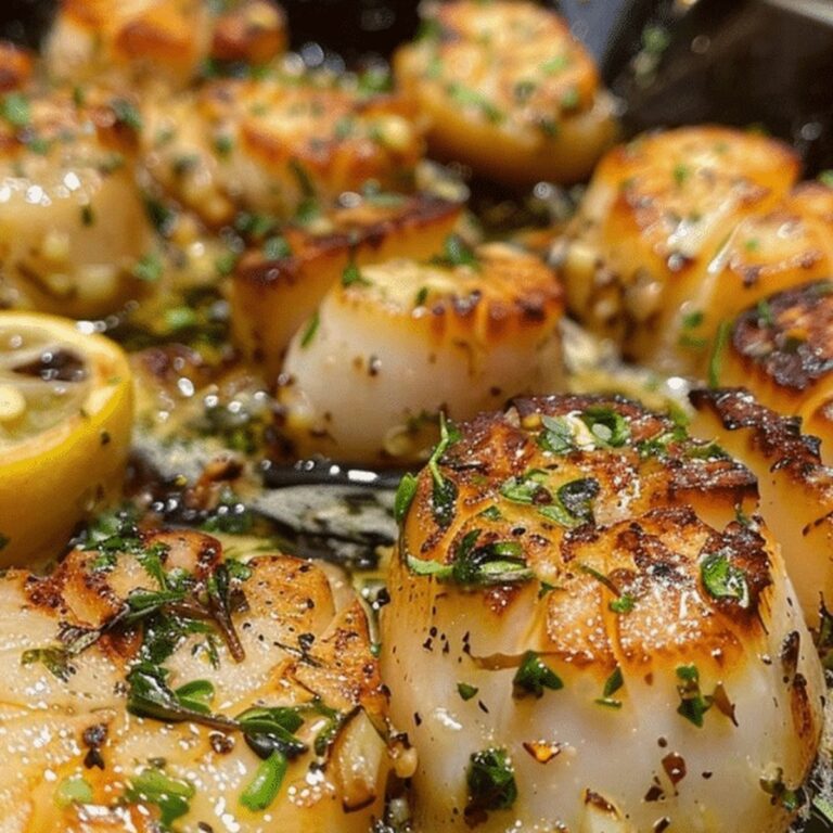 Garlicky Butter Garlic Butter Baked Scallops Recipe