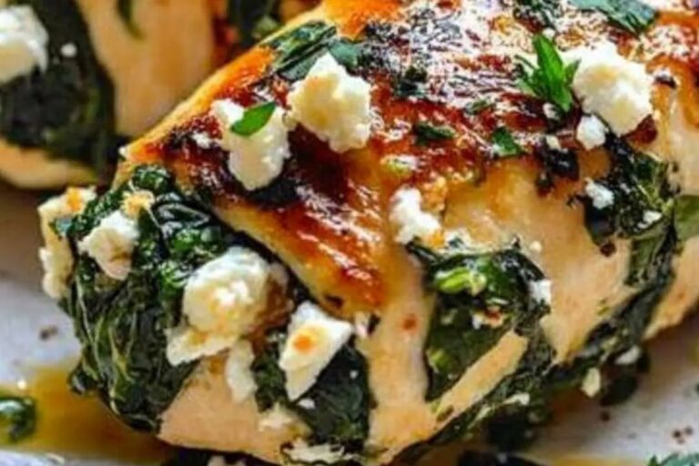 Spinach and Feta Chicken Rolls Recipe
