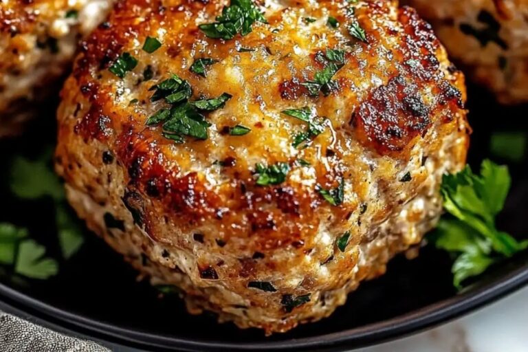 Garlic Parmesan Meatloaves Recipe