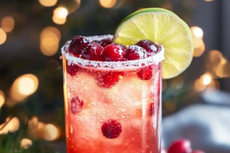Cranberry Lime Fizz Mocktail Recipe