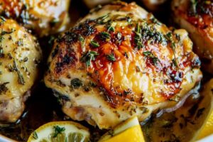 Savory Lemon Herb Roasted Chicken Thighs for Any Occasion Recipe
