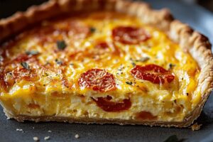 Cheesy Tomato Quiche Recipe
