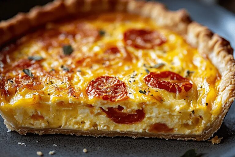 Cheesy Tomato Quiche Recipe