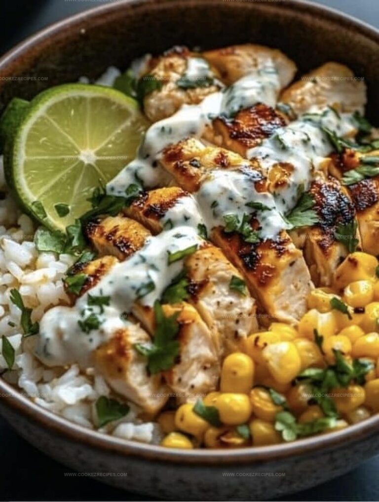 Peppery Street Corn Chicken Rice Bowl Recipe