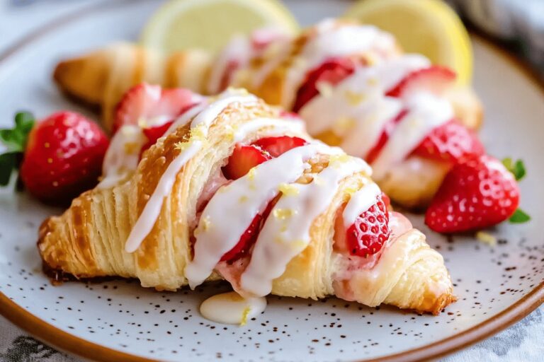 Strawberry Lemon Cheesecake Croissants Recipe