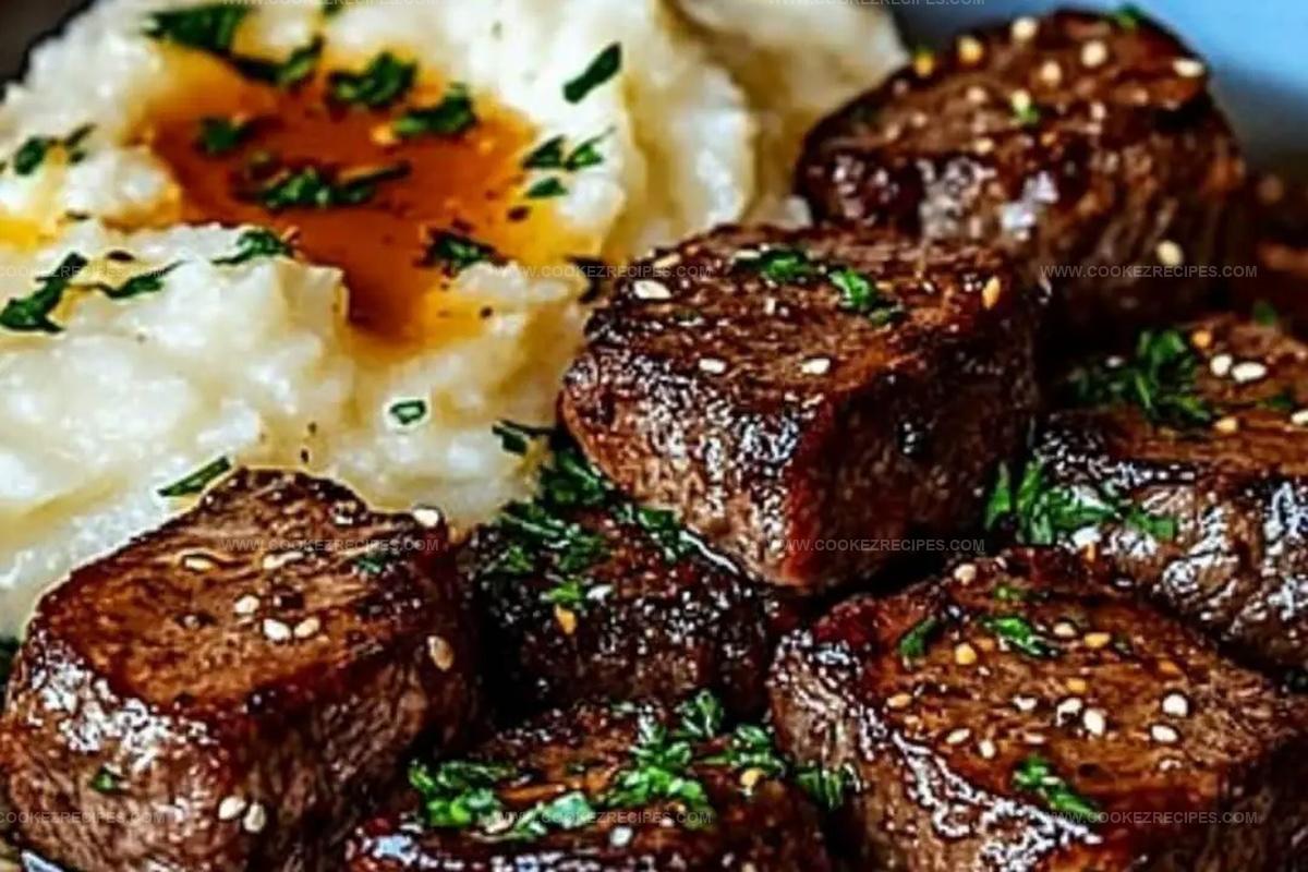 Garlic Butter Steak Bites & Mash Recipe