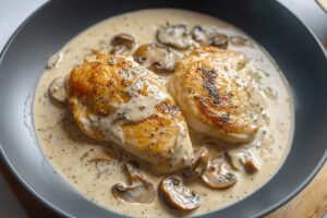 Boursin Cream Sauce with Mushrooms & Chicken Recipe