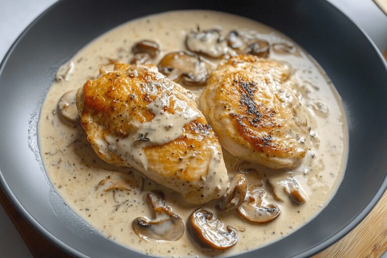 Boursin Cream Sauce with Mushrooms & Chicken Recipe
