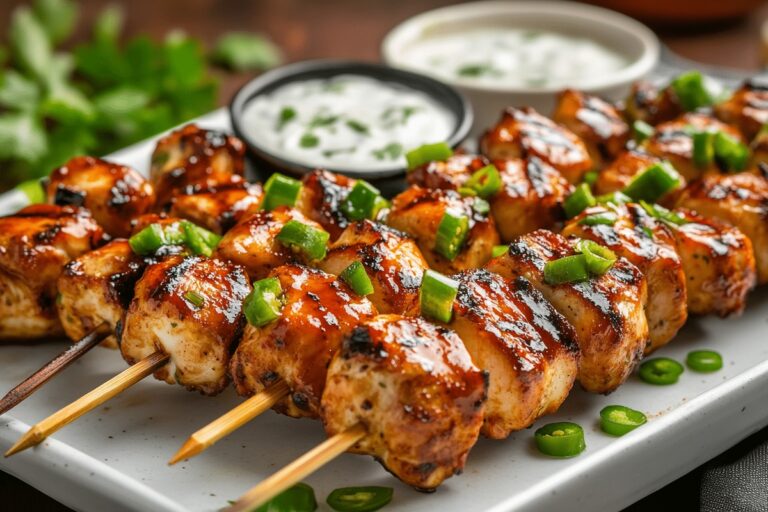 Spicy Honey Jalapeno Chicken Skewers Recipe
