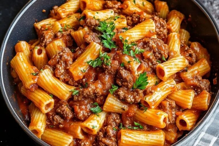 Beef Pasta in Tomato Sauce Recipe