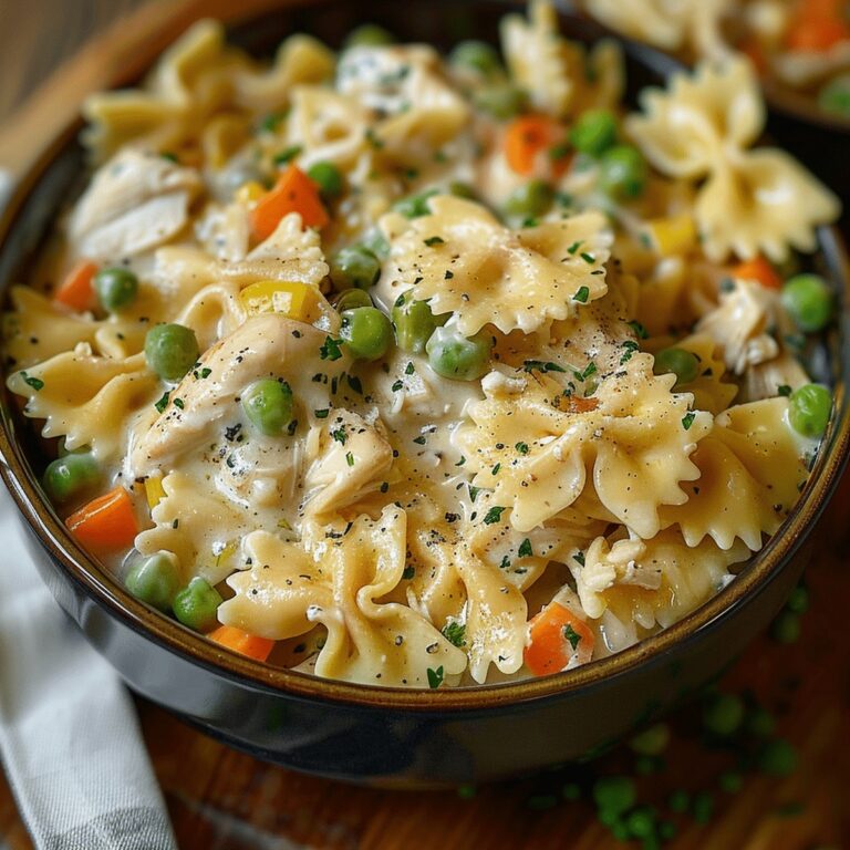 Homey Chicken Pot Pie Pasta Recipe