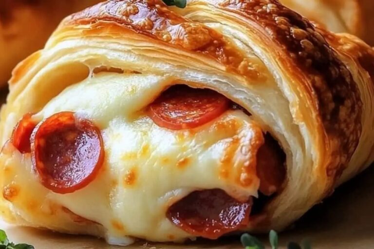 Mozzarella Pepperoni Croissant Rolls Recipe