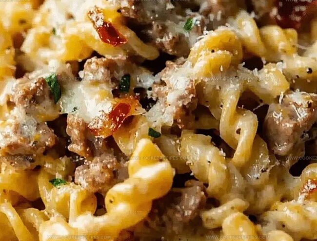How To Cook One-Pot Beef And Cheddar Ranch Pasta